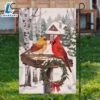 Snowy Forest Birds Xmas Wreath Christmas Garden FlagXmas, Garden Flags, Outdoor Xmas Flags