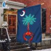 South Carolina Christmas Flag Palm Tree South Carolina Crab Santa Flag - Christmas Flag