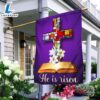 Stained Glass Christian Cross Jesus Christ Easter He Is Risen Flag - Christian Flag