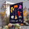 Three Witches Halloween Come We Fly Flag, Halloween Garden Flags 2 Three Witches Halloween Come We Fly Flag, Halloween Garden Flags