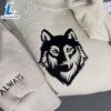 Merry Christmas Wolf Embroidered Sweatshirt Gift Christmas 2 Wolf Embroidered Sweatshirt Gift Christmas