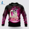 Breast Cancer Woman Rose Flowers Black Pink Hoodie Breast Cancer Hoodie