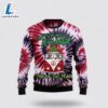 Bulldog Tie Dye Ugly Christmas Sweater For Men And Women