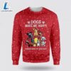 Christmas Dogs Make Me Happy Ugly Christmas Sweater For Men And Women