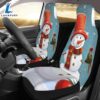 Christmas Snowman Print Car Seat Covers Vehicle Front Seat Coverss