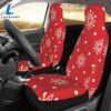 Christmas White Snowflakes Car Seat Covers Vehicle Front Seat Coverss Car Decor 2 Christmas White Snowflakes Car Seat Covers Vehicle Front Seat Coverss