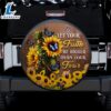 Faith Bigger Than Your Fear Butterfly Sunflower Car Spare Tire Covers Gift For Campers