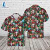 Ferret Wearing Santa Hat Christmas Hawaiian Shirt
