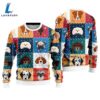 Funny Cartoon Dog Face Christmas Ugly Christmas Sweater For Men And Women