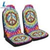 Hippie Peace Sign Christmas Imagine All The People Living Life In Peace Seat Cover Cars