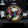 Hummingbird Stained Glass Car Spare Tire Covers Gift For Campers