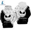 Jack Skellington Face Black White Hoodie 2 Jack Skellington Face Black White Hoodie