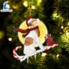 Jack-Russell-Terrier On The Candy Cane Christmas Ornament, Gift For Christmas