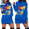 Kansas Jayhawks NCAA 3D All Ove Print Hoodie Dress 3 Kansas Jayhawks NCAA 3D All Ove Print Hoodie Dress