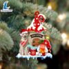 Labrador-Retriever With Mushroom House Christmas Ornament, Gift For Christmas