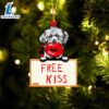 Lhasa-Apso Free Kiss Christmas Ornament, Gift For Christmas