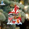 Lhasa-Apso With Mushroom House Christmas Ornament, Gift For Christmas