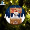 Christmas 2024 Maltese Kissing Booth Christmas Ornament, Gift For Christmas 2 Maltese Kissing Booth Christmas Ornament, Gift For Christmas