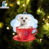 Maltese On The Cup Christmas Ornament, Gift For Christmas Dog Loves 2 Maltese On The Cup Christmas Ornament, Gift For Christmas