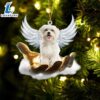 Maltese On The Hands Of Jesus Ornament, Gift For Christmas Dog Loves 2 Maltese On The Hands Of Jesus Ornament, Gift For Christmas