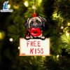 Mastiff Free Kiss Christmas Ornament, Gift For Christmas Dog Loves 3 Mastiff Free Kiss Christmas Ornament, Gift For Christmas