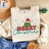 Merry Christmas Grinch Embroidery SweaterFunny Christmas Shirt