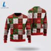 Merry Dogmas Paws Patchwork Pattern Ugly Christmas Sweater For Men And Women