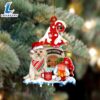 Morkie With Mushroom House Christmas Ornament, Gift For Christmas Dog Loves 2 Morkie With Mushroom House Christmas Ornament, Gift For Christmas