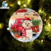 Christmas 2024 Morkie With Red Truck Christmas Ornament, Gift For Christmas 3 Morkie With Red Truck Christmas Ornament, Gift For Christmas
