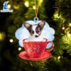 Papillon On The Cup Christmas Ornament, Gift For Christmas
