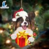 Papillon-Dogs Give Gifts Hanging Ornament, Gift For Christmas Dog Loves 2 Papillon-Dogs Give Gifts Hanging Ornament, Gift For Christmas