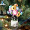 Pekingese With Balloons Christmas Ornament, Gift For Christmas Dog Loves 3 Pekingese With Balloons Christmas Ornament, Gift For Christmas