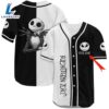 Personalized Jack Skellington White Black Baseball Jersey 2 Personalized Jack Skellington White Black Baseball Jersey