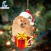 Pomeranian-Dogs Give Gifts Hanging Ornament, Gift For Christmas