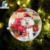 Poodle With Red Truck Christmas Ornament, Gift For Christmas