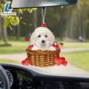 Poodle With Rose & Heart Ornament, Gift For Christmas