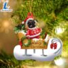 Pug Merry Christmas Ornament, Gift For Christmas