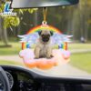 Pug With Angel Wings Memorial Ornament, Gift For Christmas