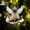 Pug(2) On The Hands Of Jesus Ornament, Gift For Christmas Dog Loves 2 Pug(2) On The Hands Of Jesus Ornament, Gift For Christmas