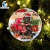 Christmas 2024 Rottweiler 2 With Red Truck Christmas Ornament, Gift For Christmas 3 Rottweiler 2 With Red Truck Christmas Ornament, Gift For Christmas