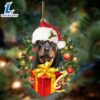 Rottweiler 2-Dogs Give Gifts Hanging Ornament, Gift For Christmas Dog Loves 2 Rottweiler 2-Dogs Give Gifts Hanging Ornament, Gift For Christmas