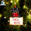 Rottweiler Free Kiss Christmas Ornament, Gift For Christmas Dog Loves 2 Rottweiler Free Kiss Christmas Ornament, Gift For Christmas