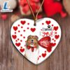 Rough Collie Happy Valentine's Day Ornament, Gift For Christmas