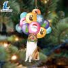 Rough Collie With Balloons Christmas Ornament, Gift For Christmas Dog Loves 3 Rough Collie With Balloons Christmas Ornament, Gift For Christmas