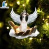 Saluki On The Hands Of Jesus Ornament, Gift For Christmas Dog Loves 3 Saluki On The Hands Of Jesus Ornament, Gift For Christmas