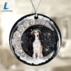 Saluki With Crown Diamond Ornament, Gift For Christmas