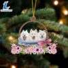 Samoyed Dogs In The Basket Ornament, Gift For Christmas Dog Loves 3 Samoyed Dogs In The Basket Ornament, Gift For Christmas