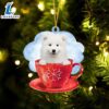 Samoyed On The Cup Christmas Ornament, Gift For Christmas Dog Loves 3 Samoyed On The Cup Christmas Ornament, Gift For Christmas