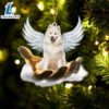 Samoyed On The Hands Of Jesus Ornament, Gift For Christmas Dog Loves 2 Samoyed On The Hands Of Jesus Ornament, Gift For Christmas