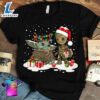 Santa Baby Yoda And Baby Groot Friends Merry Christmas Shirt
